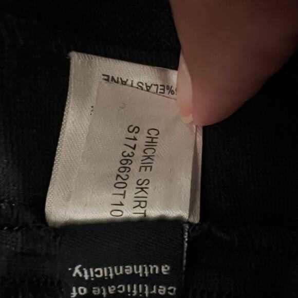 Diane Von Furstenburg DVF Black Grey Wool Blend Chickie Pencil Skirt Size 8 - Picture 9 of 9